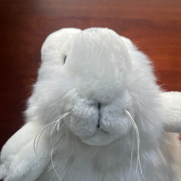 Vintage Large Fluffy Long Hair Snow Rabbit Plush - Picture 4 of 13